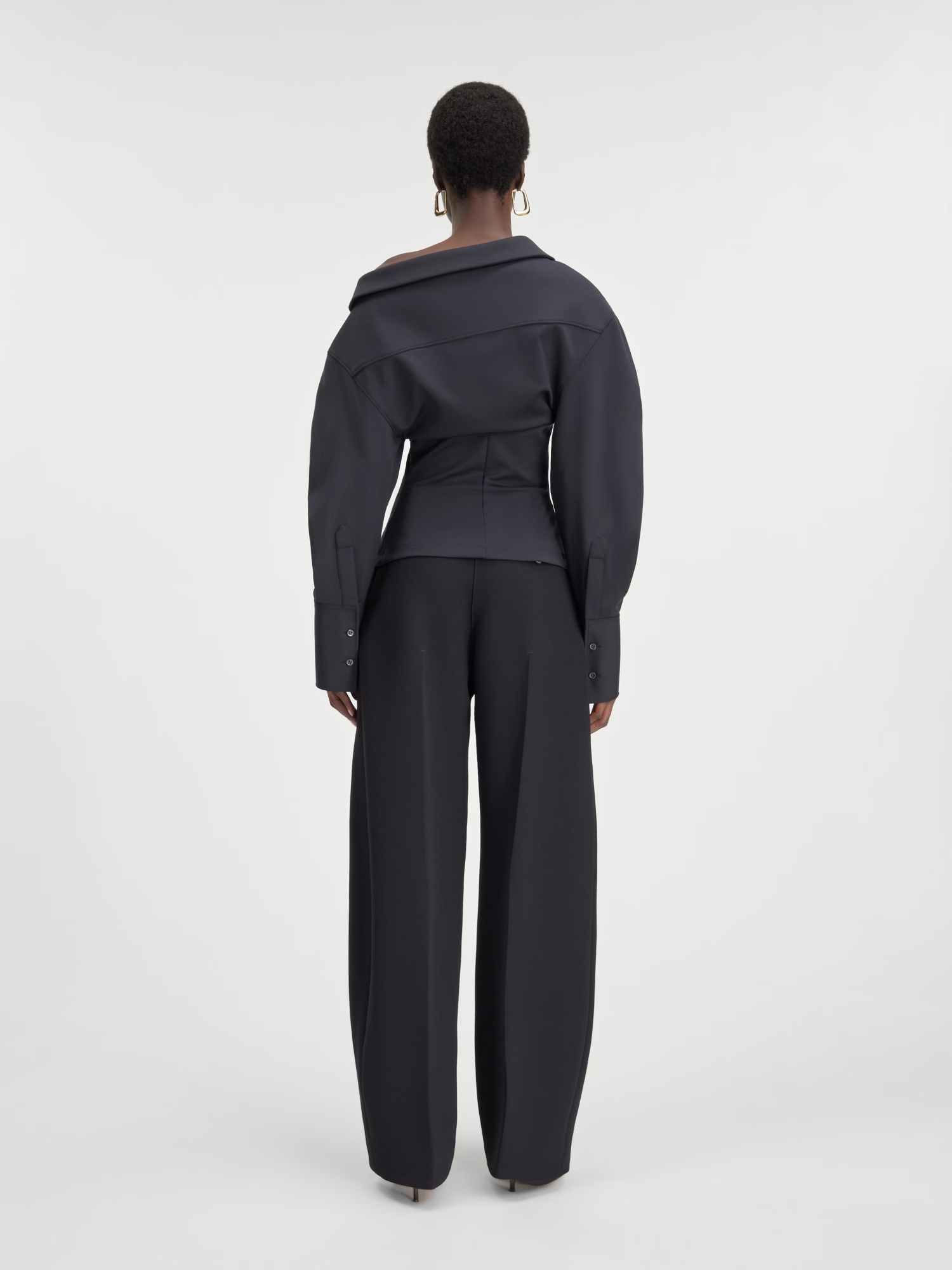 Jacquemus La Chemise Angulo Blouse In Black