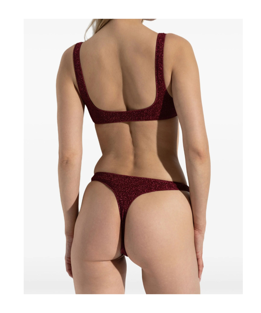 Oseree Wide Strap Two Piece Swimsuit In Purple