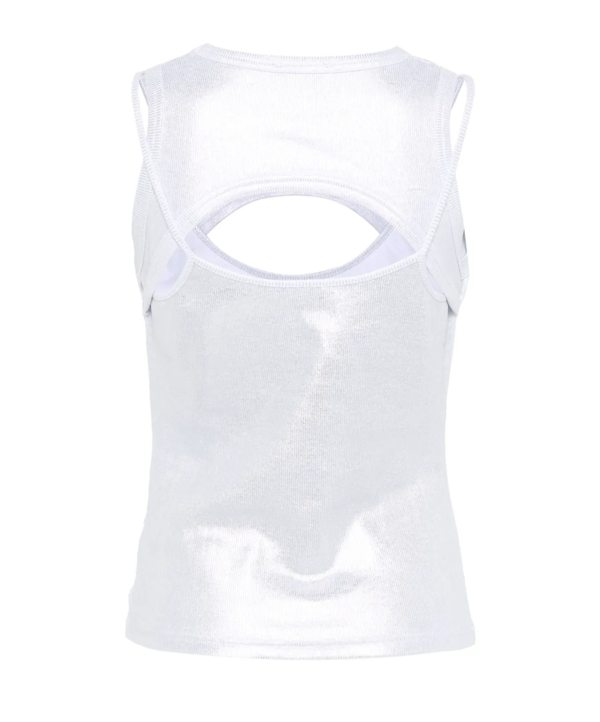 Off-white Layered Cut-out Tank Top In White