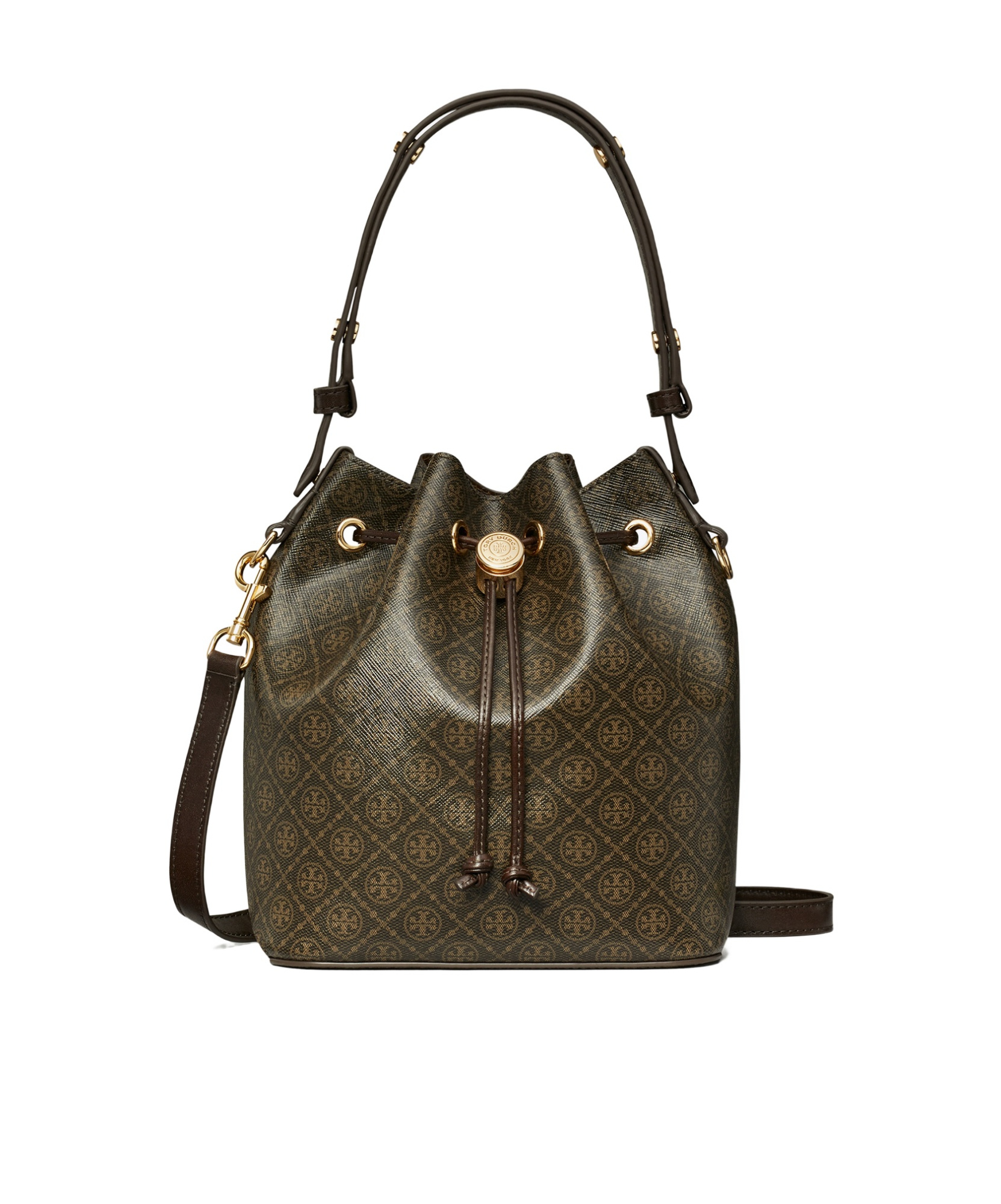 TORY BURCH T MONOGRAM BUCKET BAG