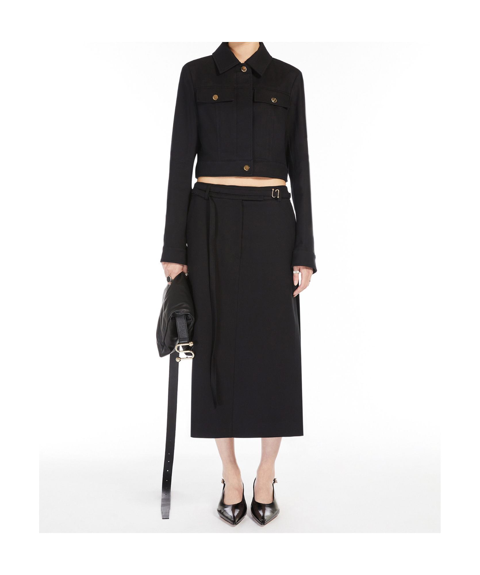 Sportmax Belt-loop Skirt In Black