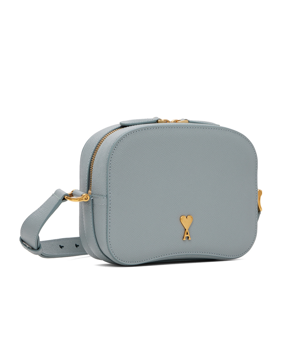 Ami Alexandre Mattiussi Logo Shoulder Bag In Gray