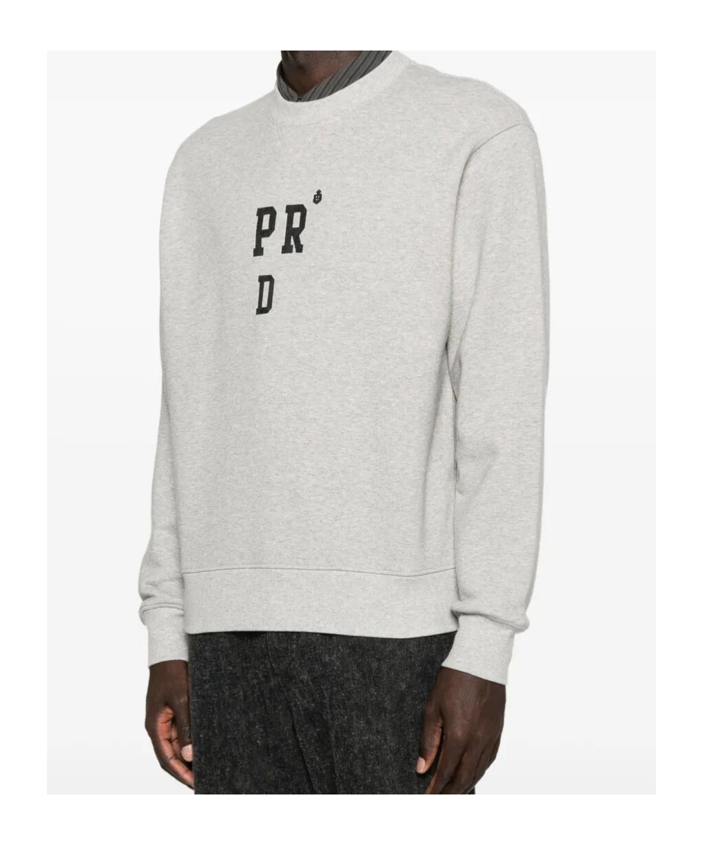 Prada Long-sleeved Sweatshirt In Gray