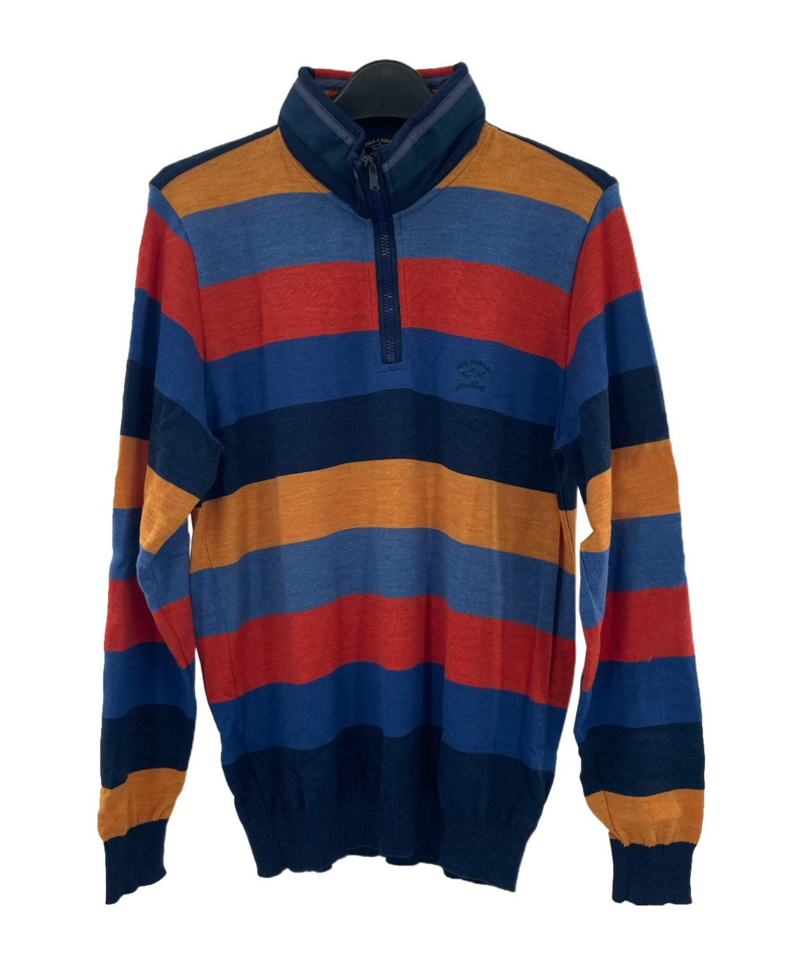 Paul & Shark Striped Long-sleeved Sweater In Black