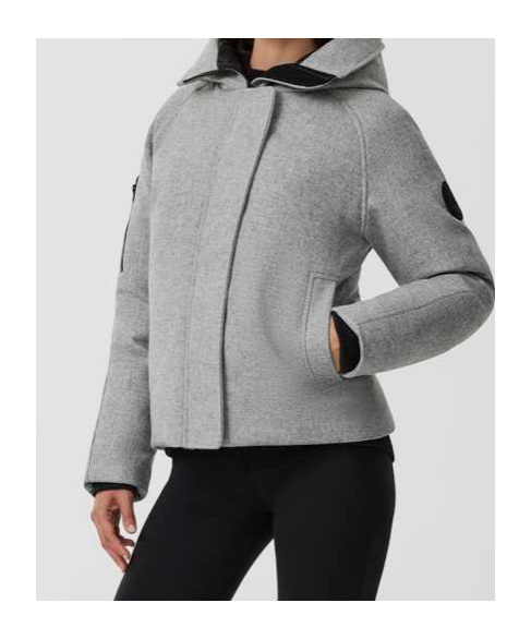 Canada Goose Long-sleeved Down Jacket In Gray