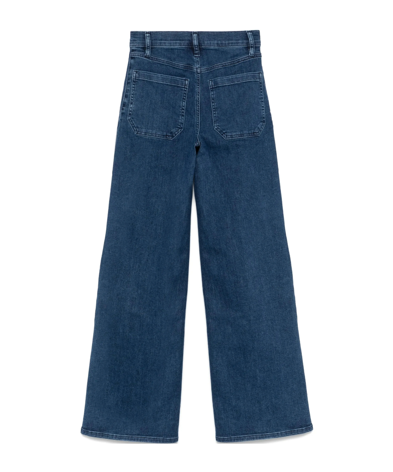 Frame Wide Leg Jeans In Blue