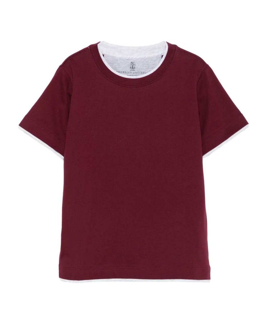 Brunello Cucinelli Short-sleeved T-shirt In Burgundy