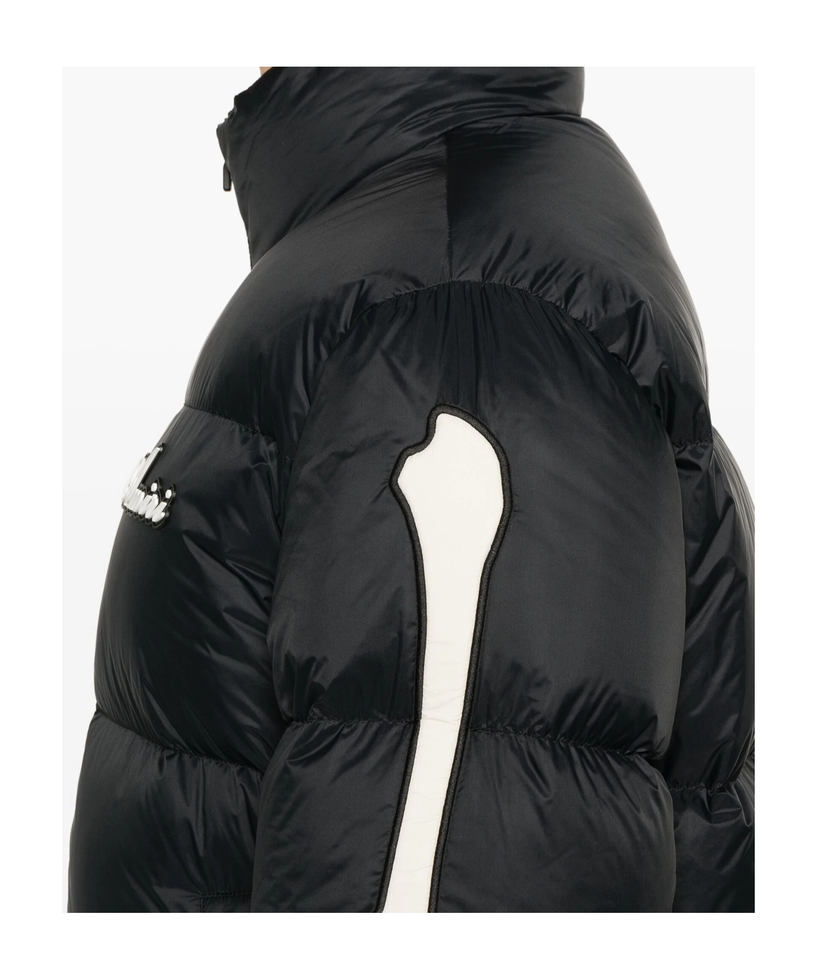 Amiri Mens Black Bones Logo-patch Shell-down Jacket In Black