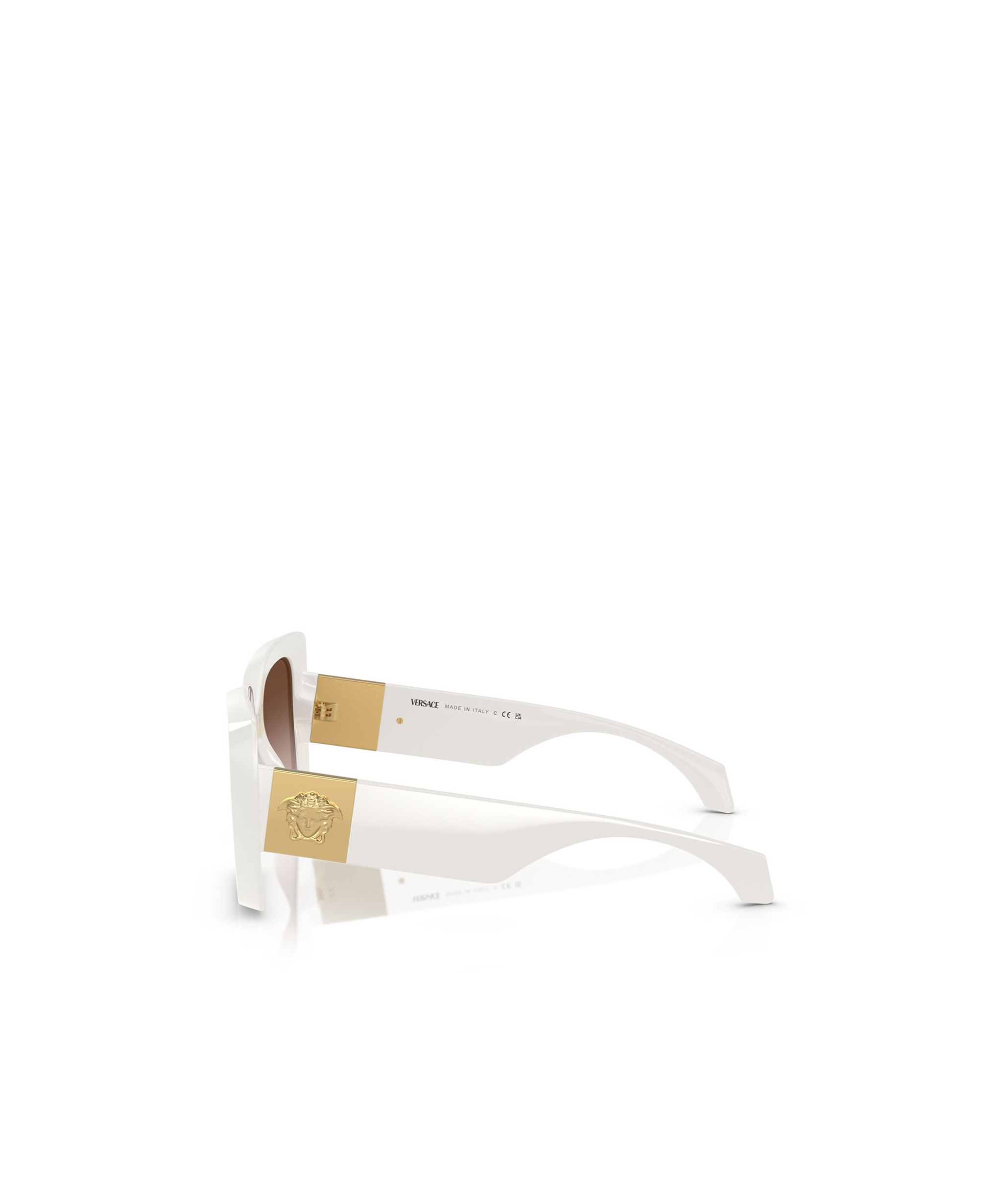 Versace Geometric Frame Sunglasses In White