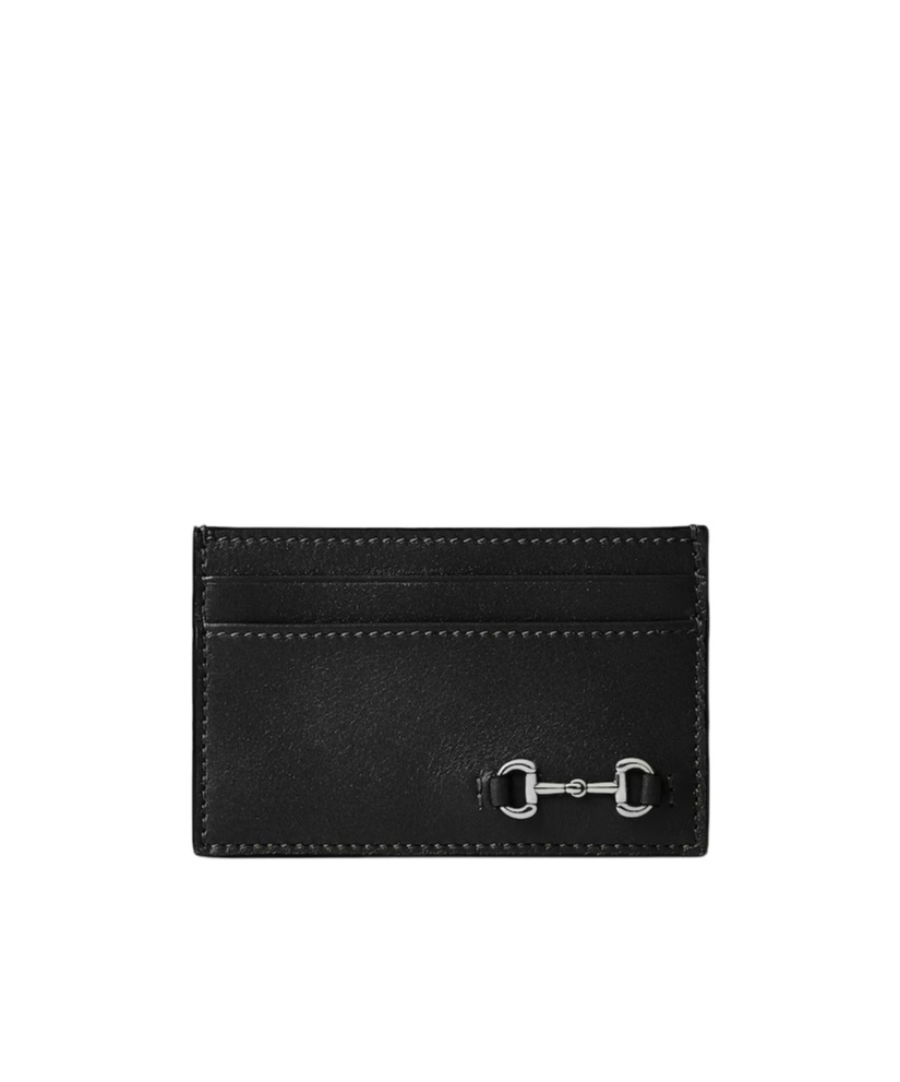 Gucci Card Case With Horsebit In Black