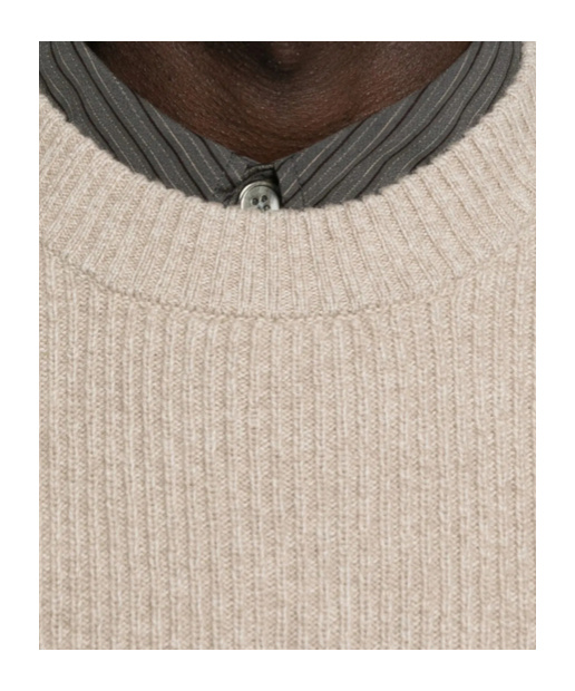 Roberto Collina Crew Neck Long Sleeve Sweater In Neutral