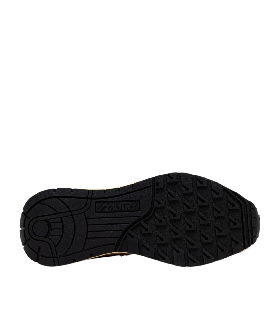 Autry Low Suede Net Sneakers With Contrast Panel In Neutral