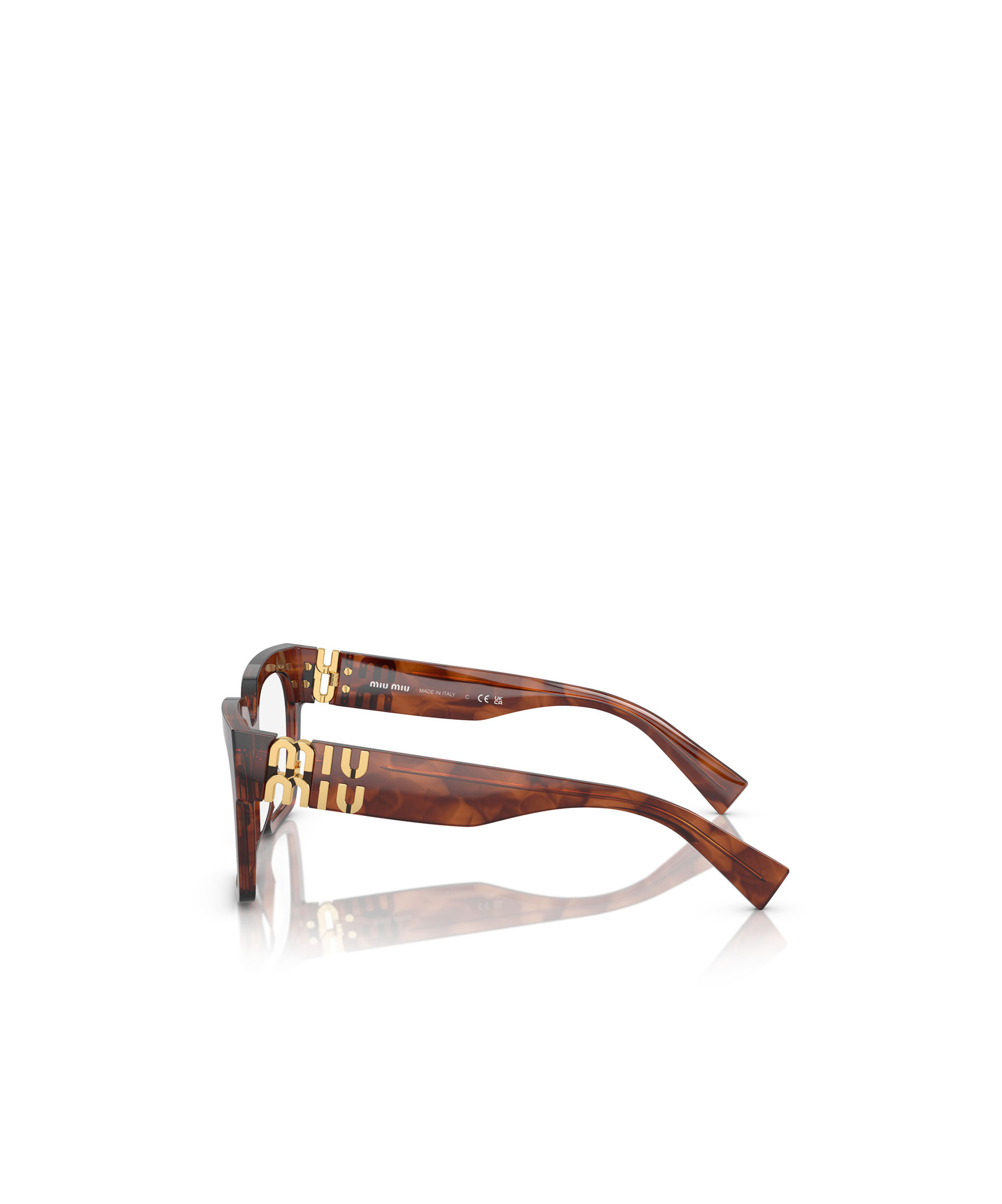 Miu Miu Square-frame Glasses In Brown
