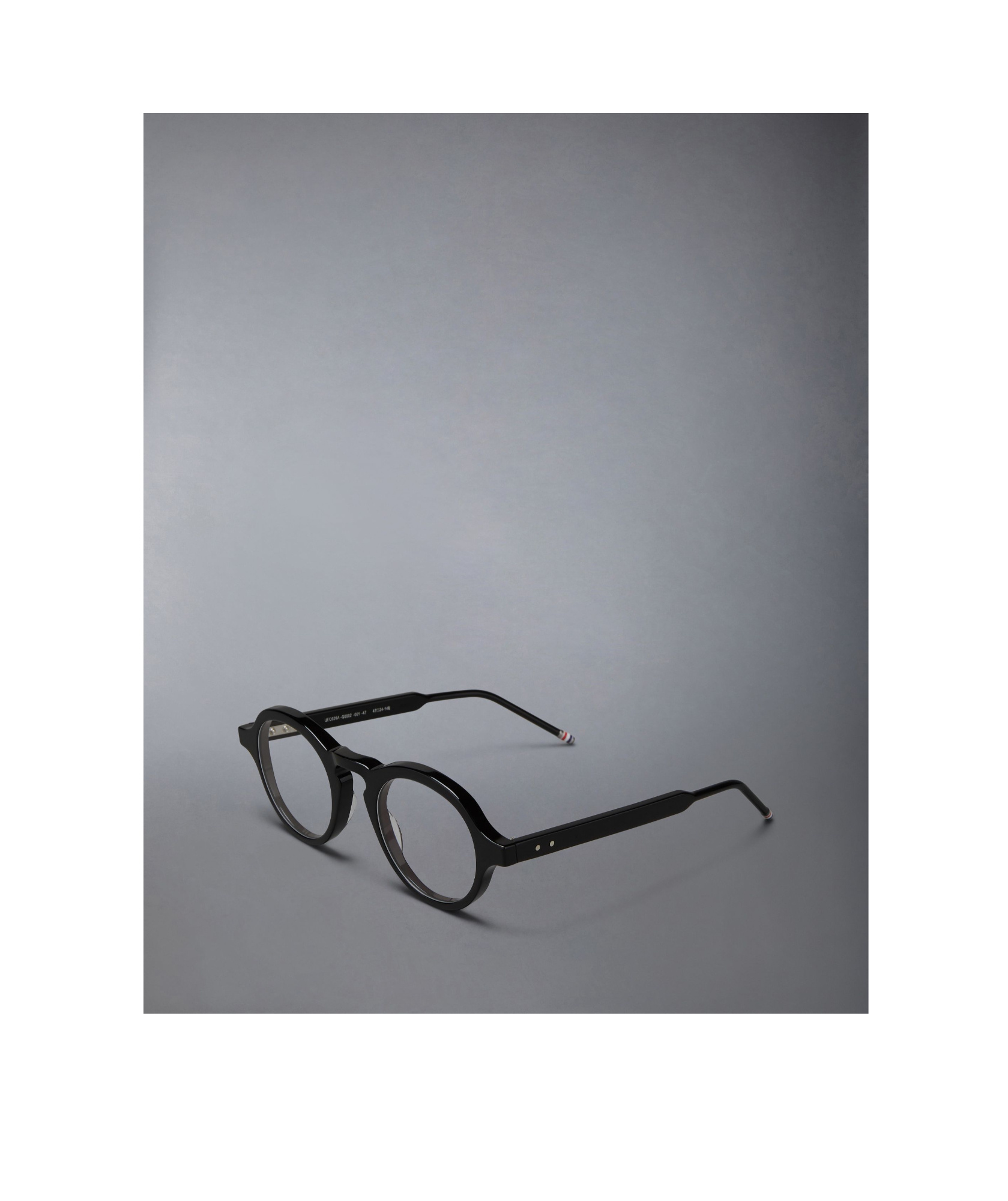 Thom Browne Round-frame Glasses In Black