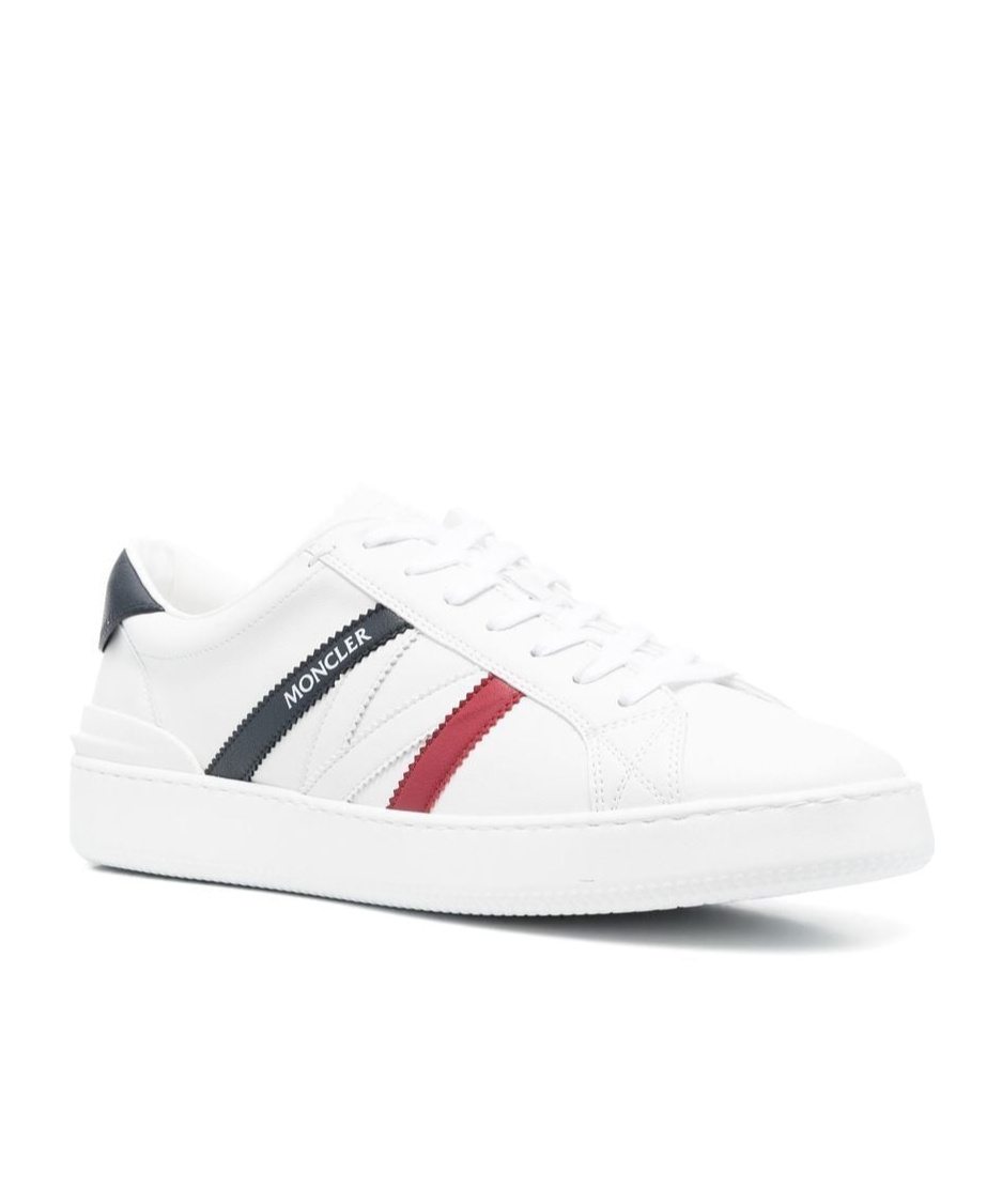 Shop Moncler Lace-up Low-cut Skate Shoes In White