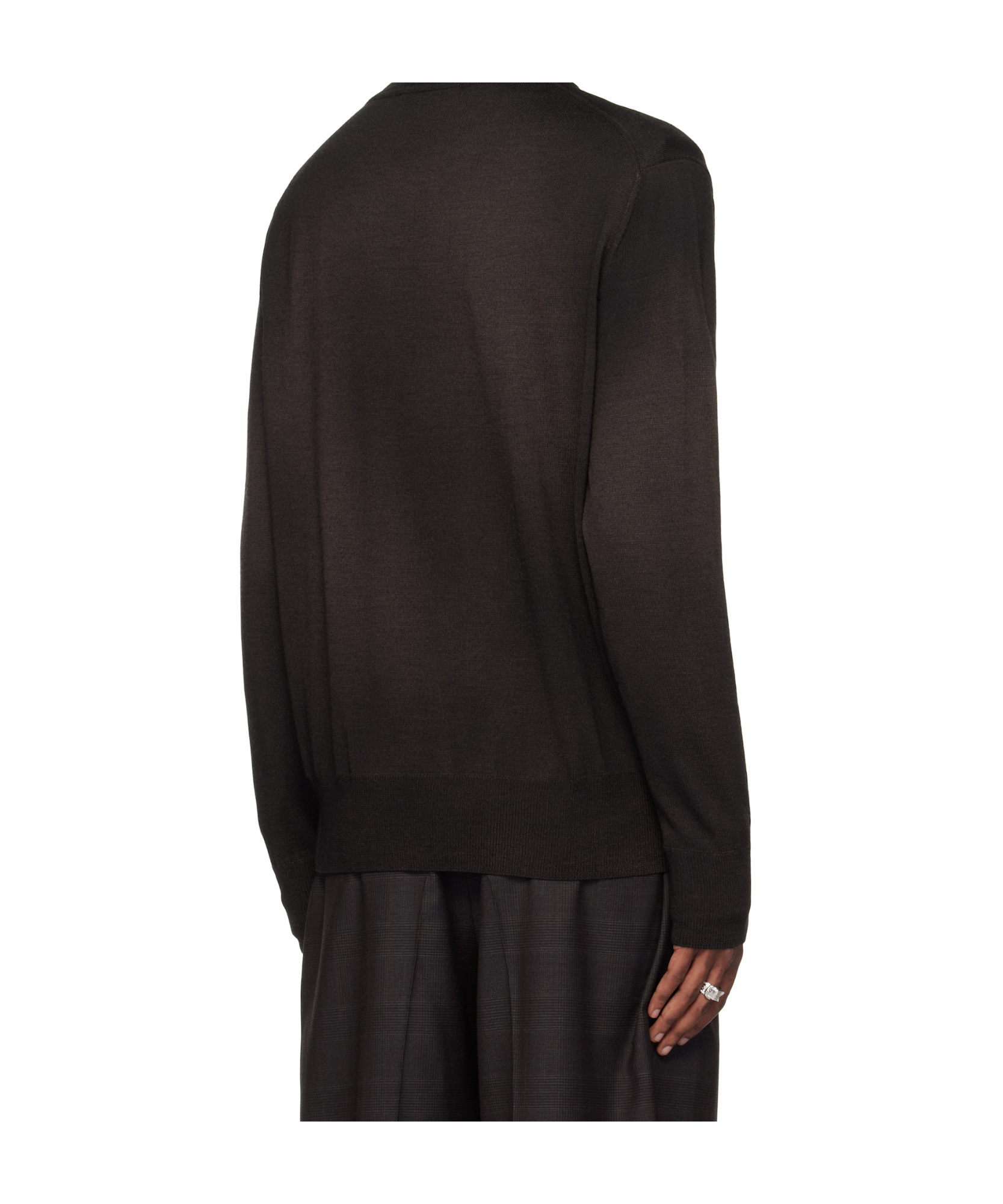 Vivienne Westwood Brown Sean Round Neck Sweater In Black