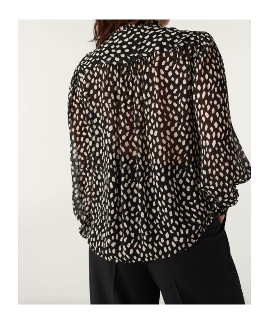Ba&sh Bingo Graphic-pattern Shirt In Black