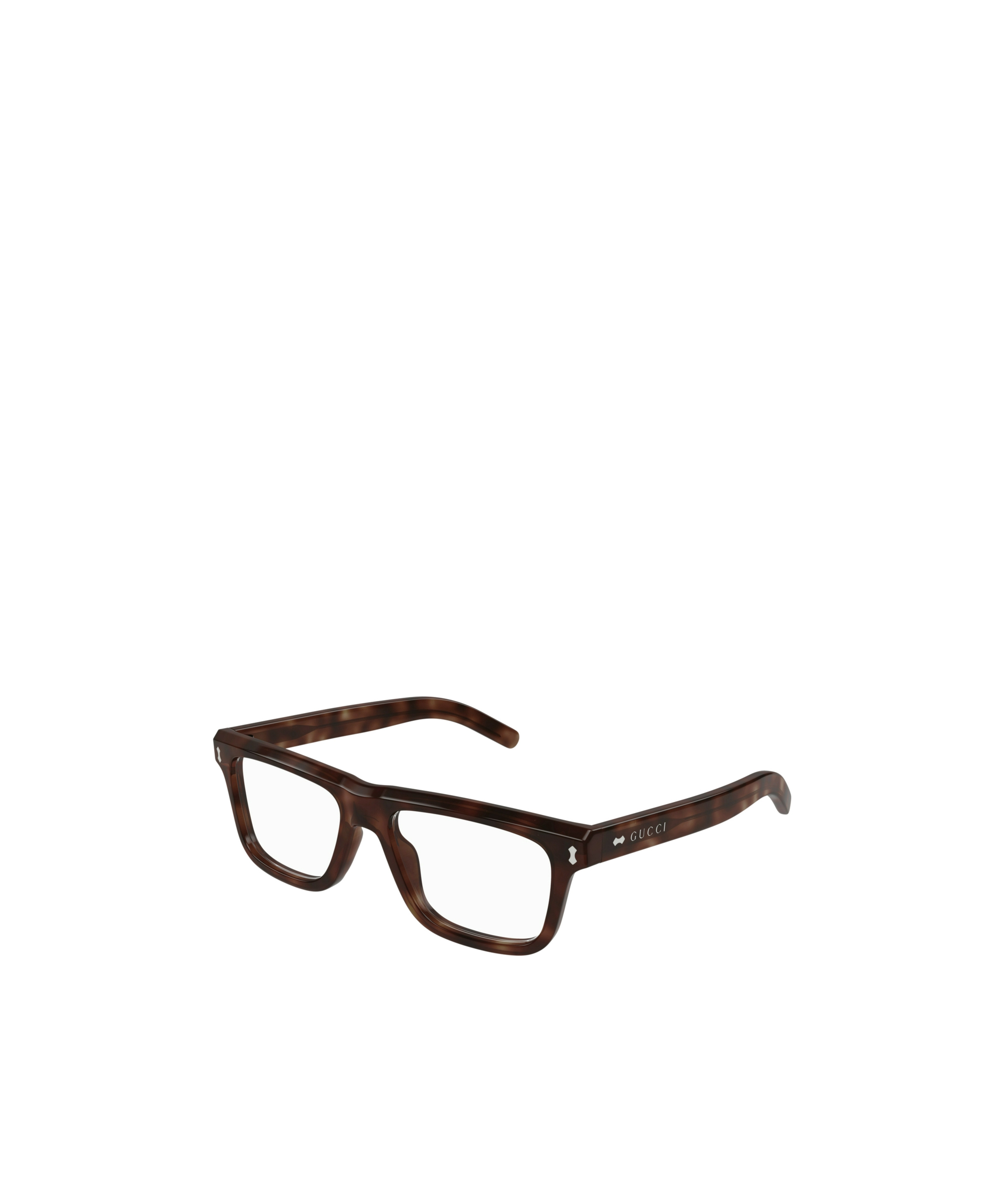 Gucci Tortoiseshell Rectangle-frame Glasses In Black