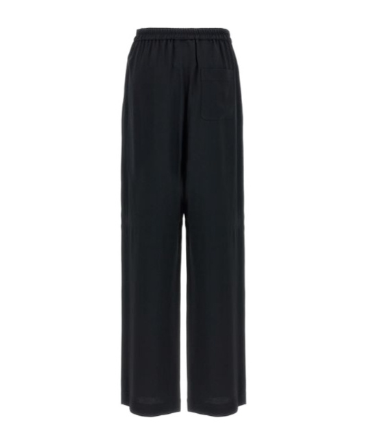 Moschino Acetate Trousers Elastic Waistband In Black