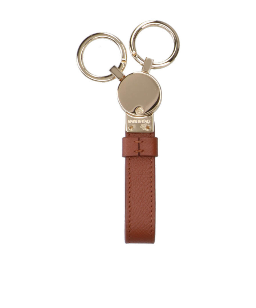 Ferragamo Gancini Keyring In Brown