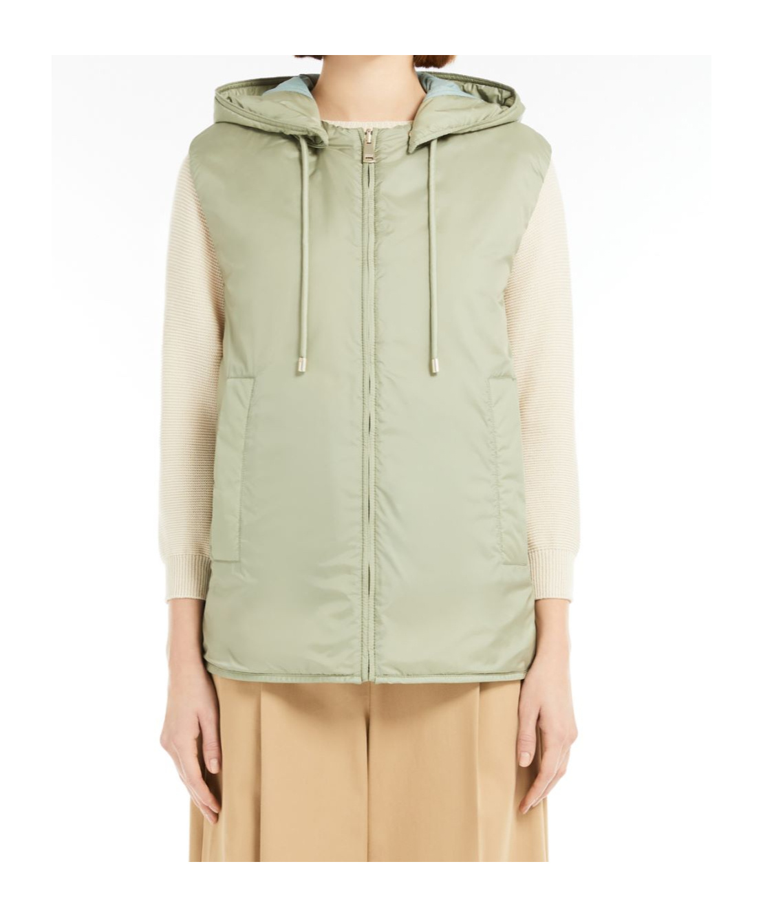 Weekend Max Mara Double-sided Vest In Gray