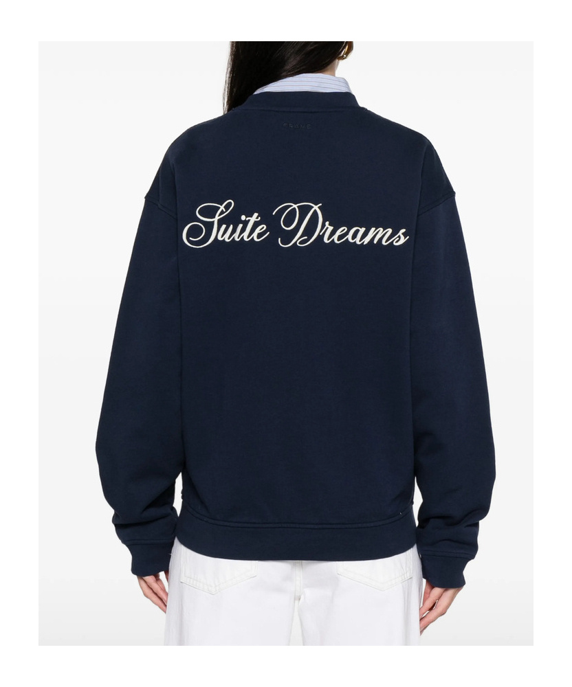 Frame Ritz Crew Neck Sweatshirt In Blue