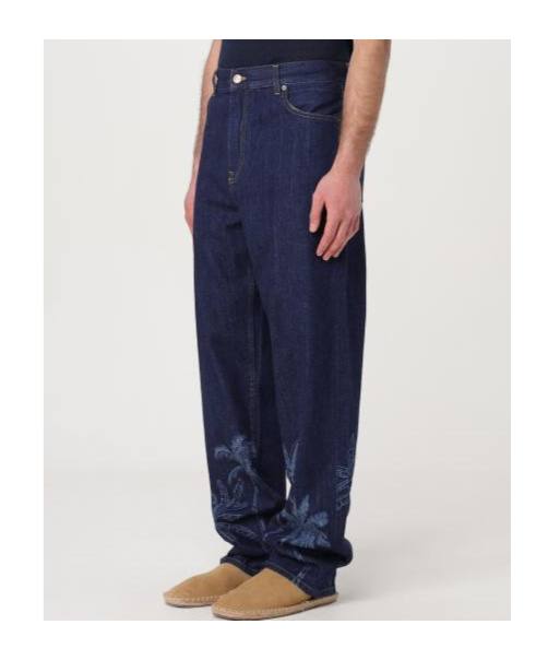 Alanui Graphic-print Cotton Straight-leg Jeans In Black