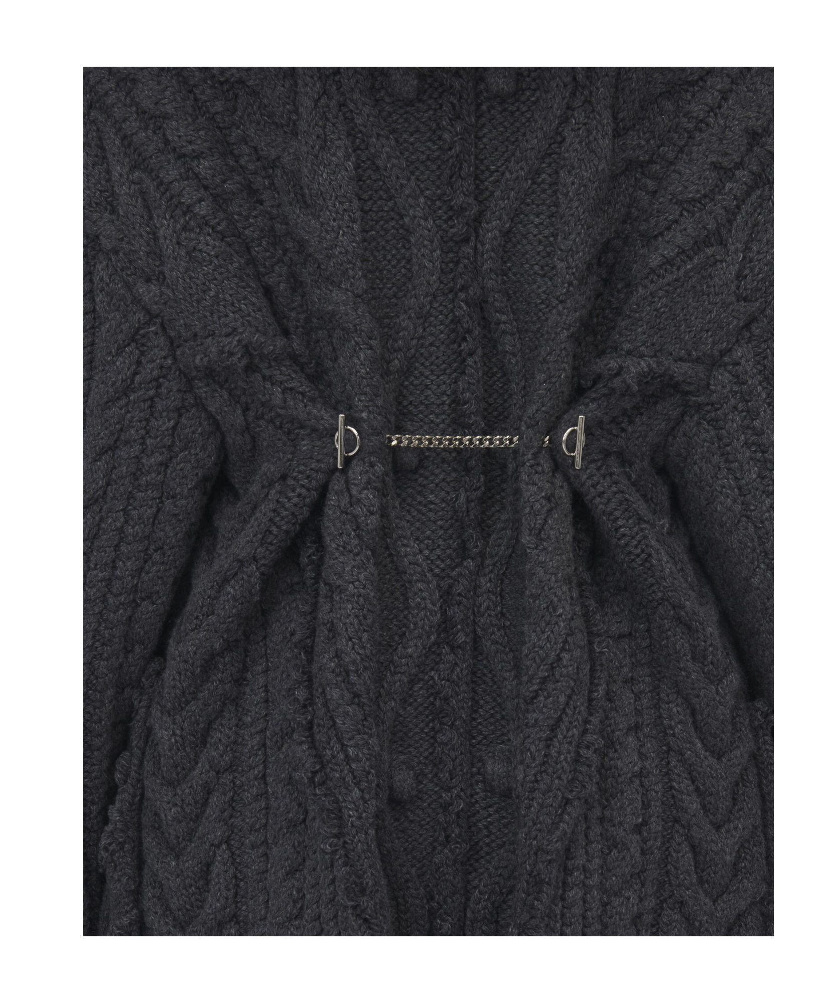 Alexander Mcqueen Twisted Knitted Cardigan In Black