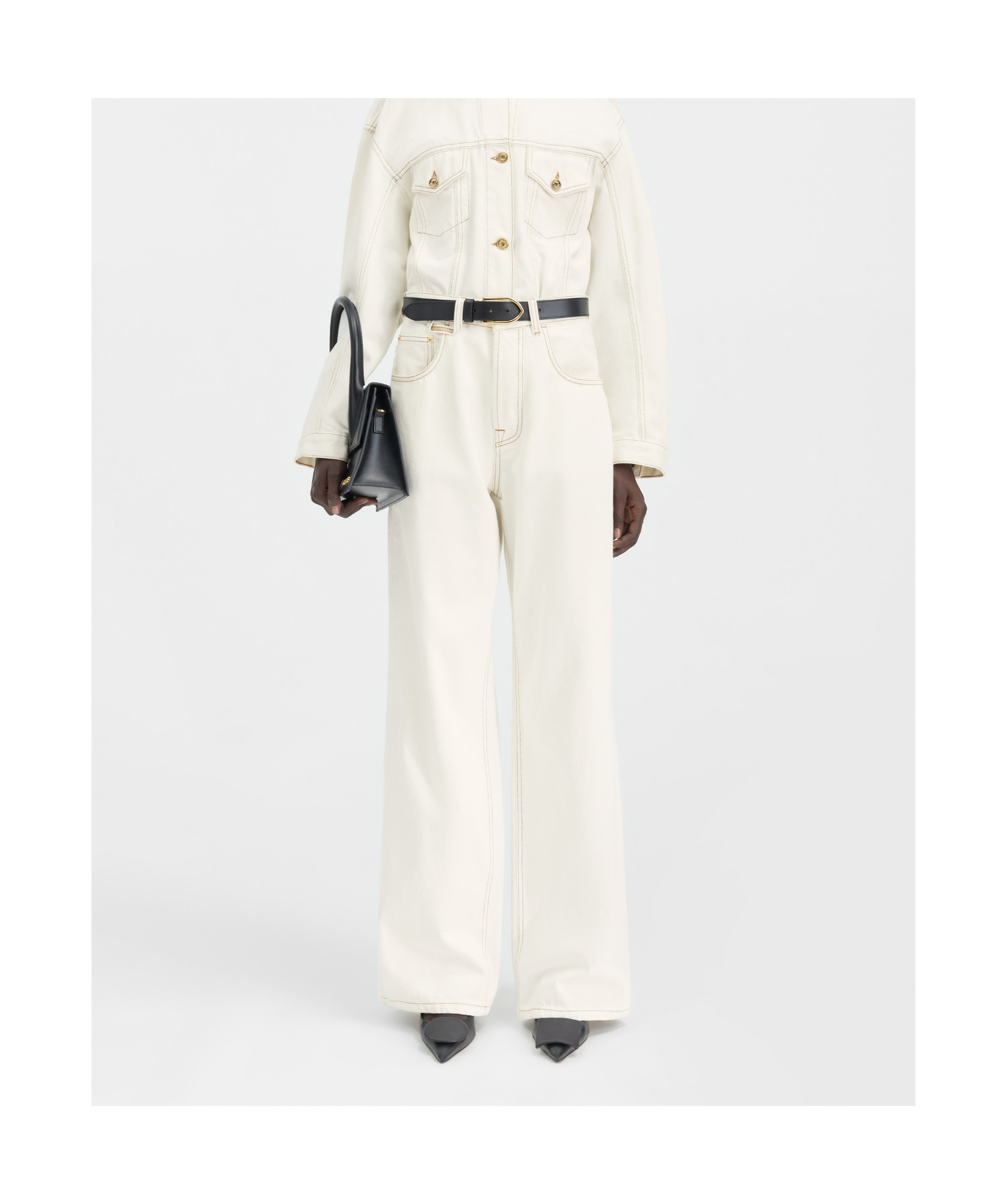 Jacquemus Belt-loop Jeans In White