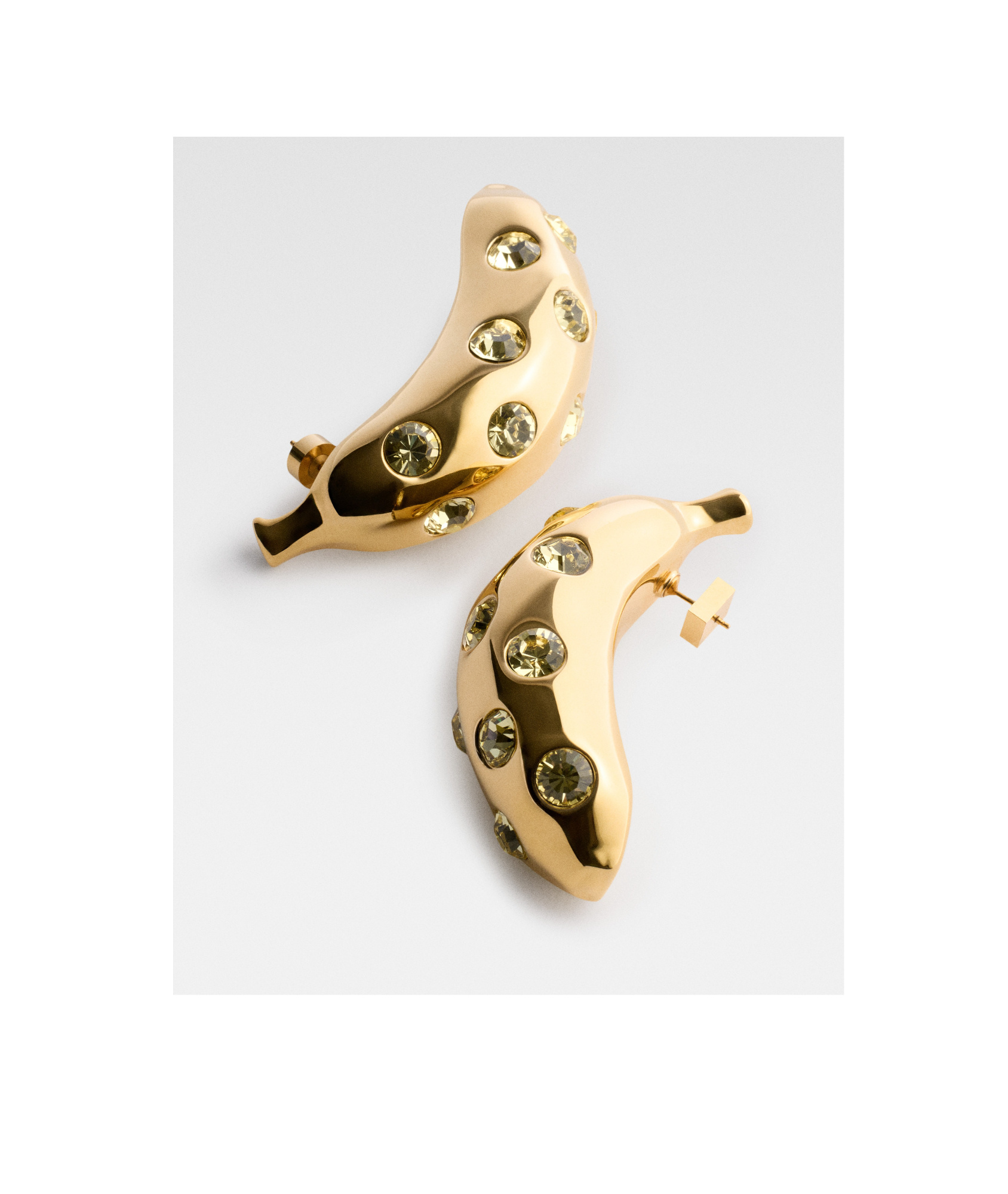 Shop Jacquemus Les Boucles Bananes Earrings In Yellow