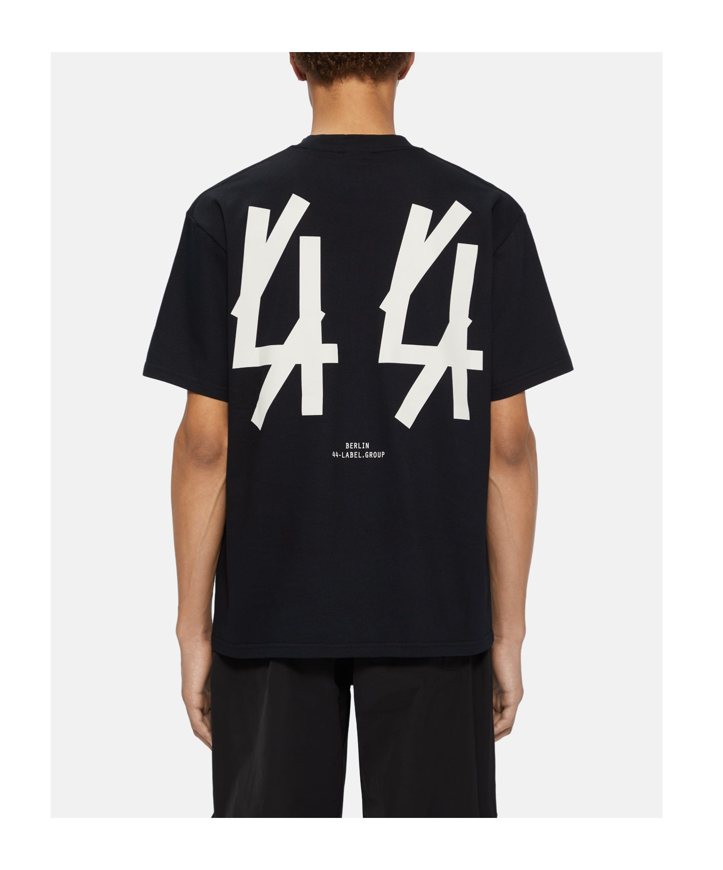 44 Label Group Patched Solid Risk T-shirt In Black