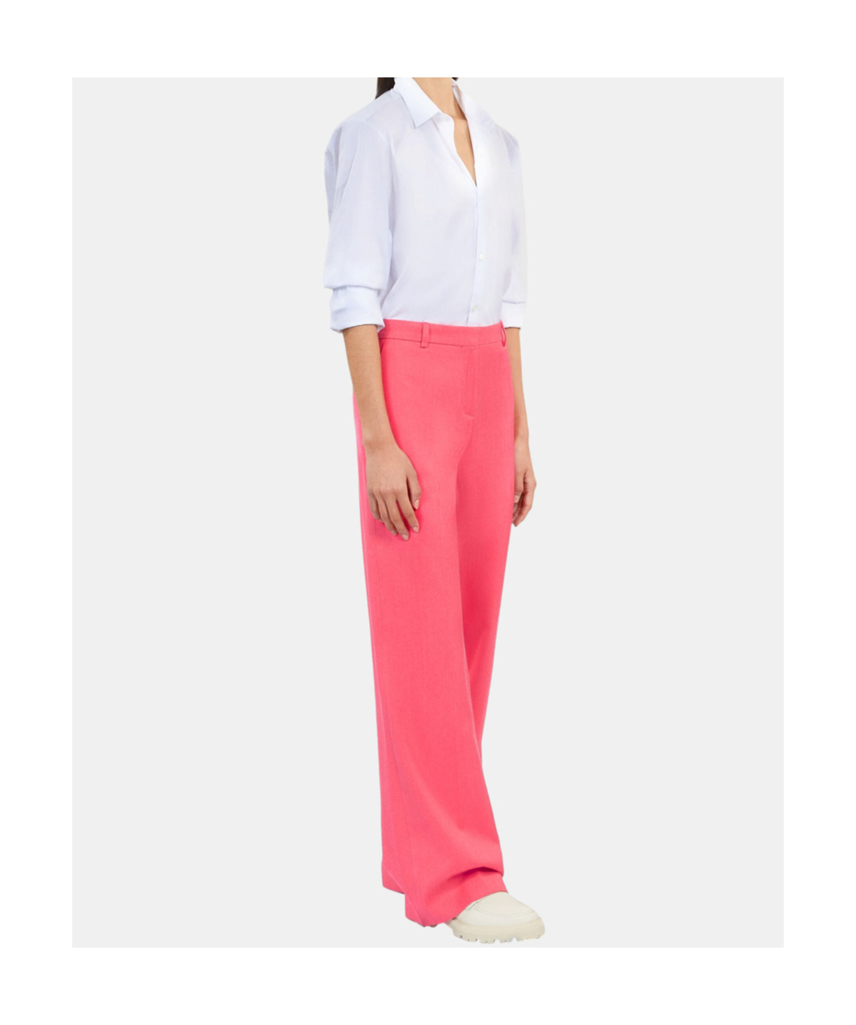 Shop The Kooples Belt-loop Suit Pants In Vintage Pink