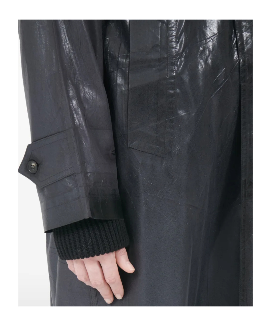 Maison Margiela Stylish Raincoat Flap Pockets In Black