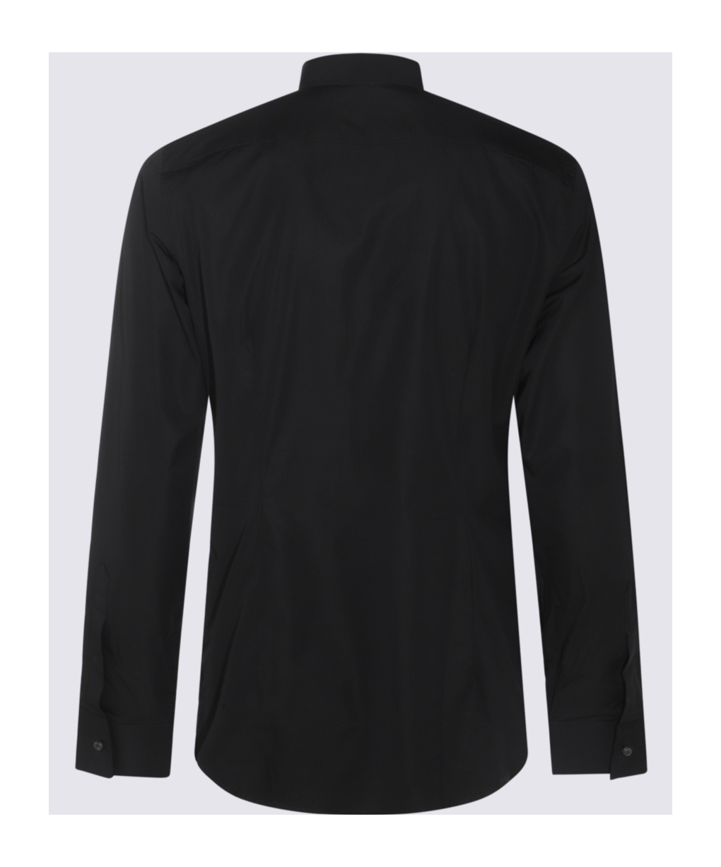 Dsquared2 Pointed-collar Conceal Fastened Shirt In Black