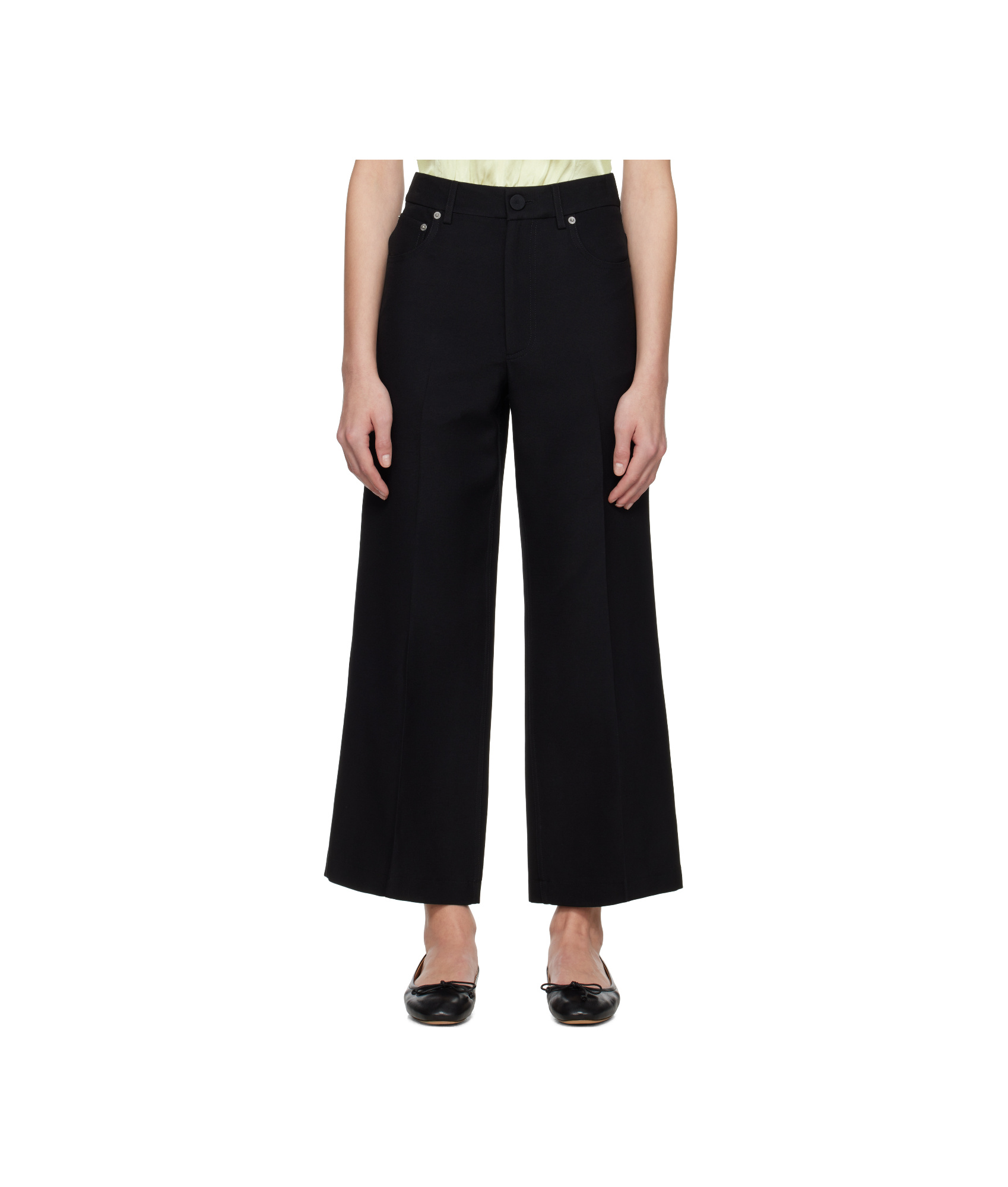 Jw Anderson Black Cropped Tailored Trousers