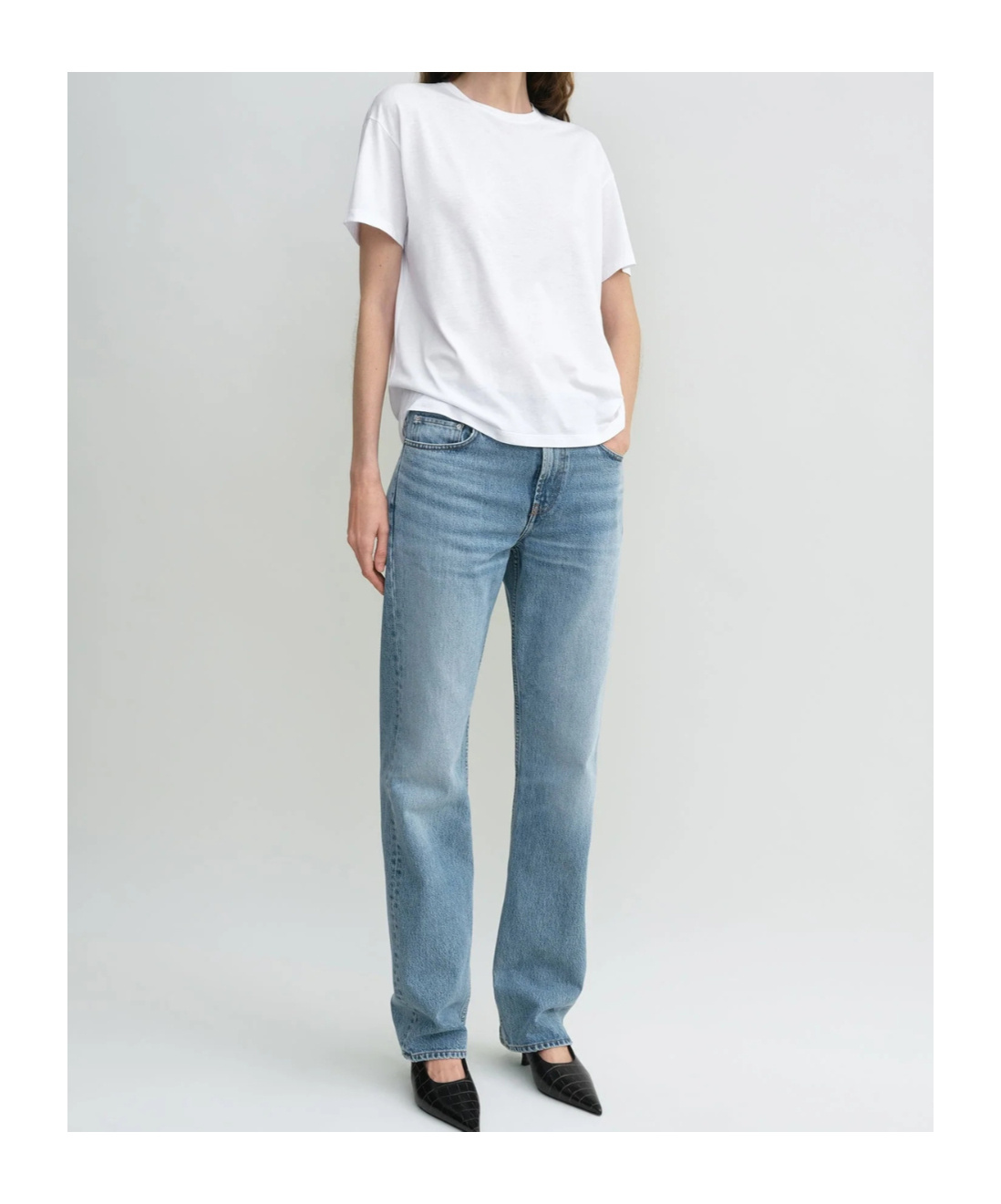 Totême Jeans With Belt Loops In Blue