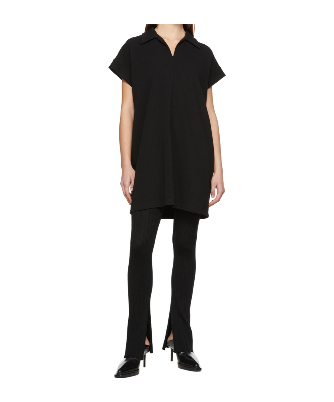 System Wool Casual Pants In Black