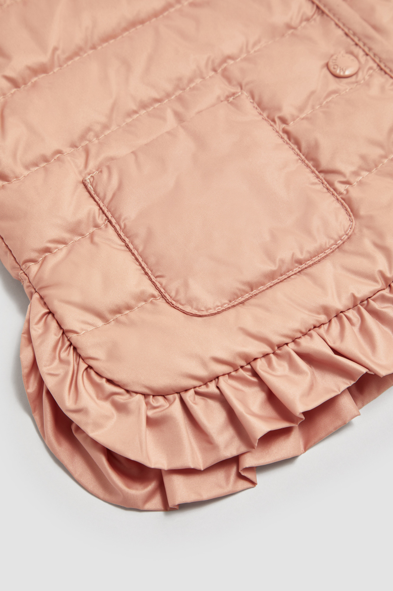 Moncler Sleevless Down Vest In Nude