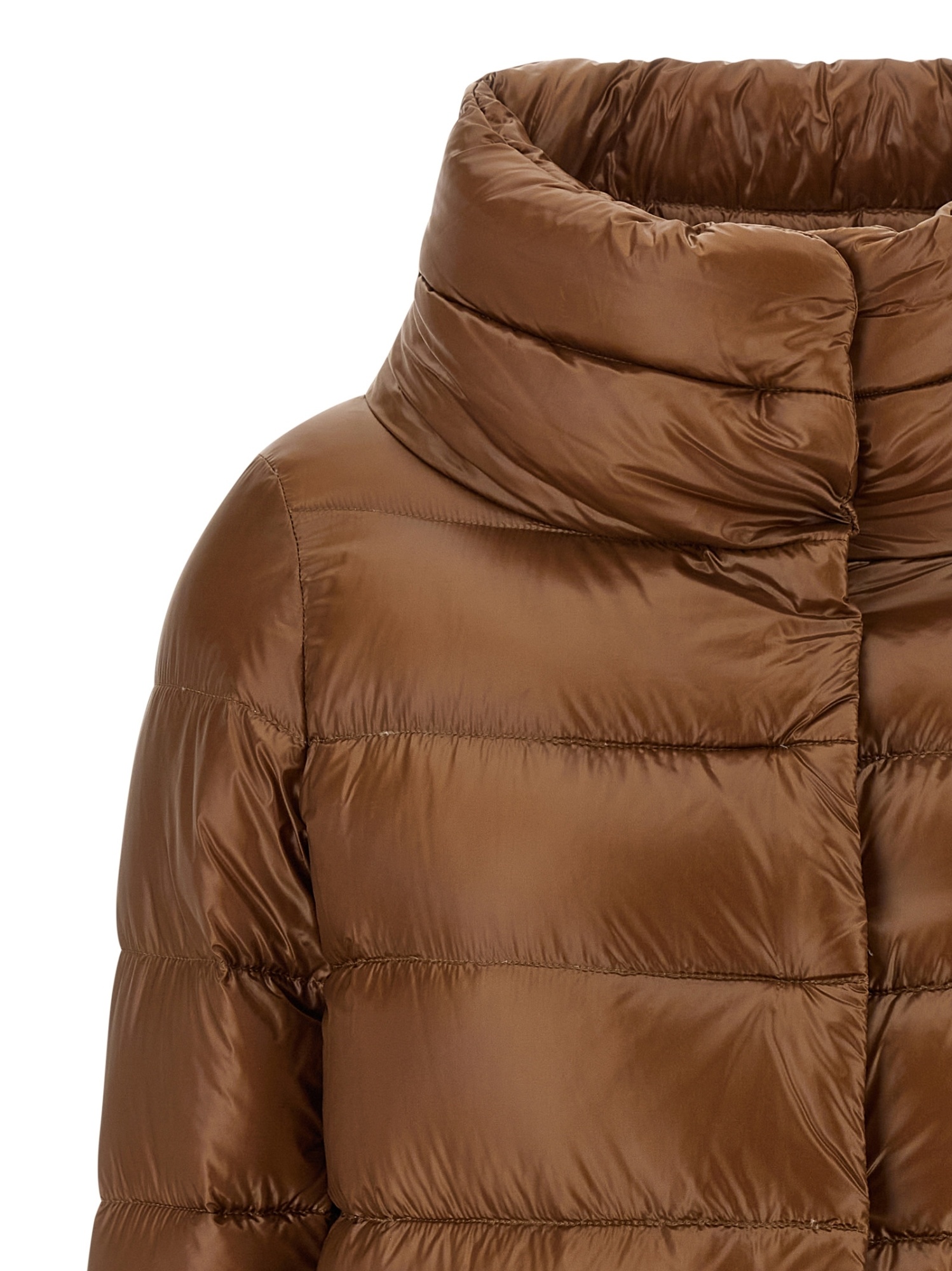 Herno Monogram Down Jacket In Brown