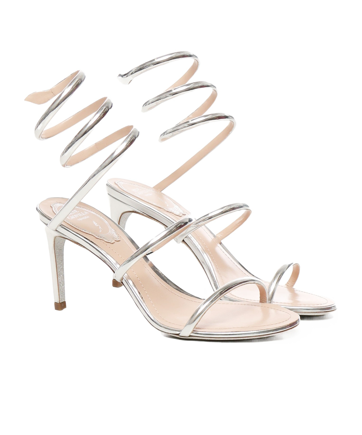 René Caovilla 80mm Cleo Sandals In White