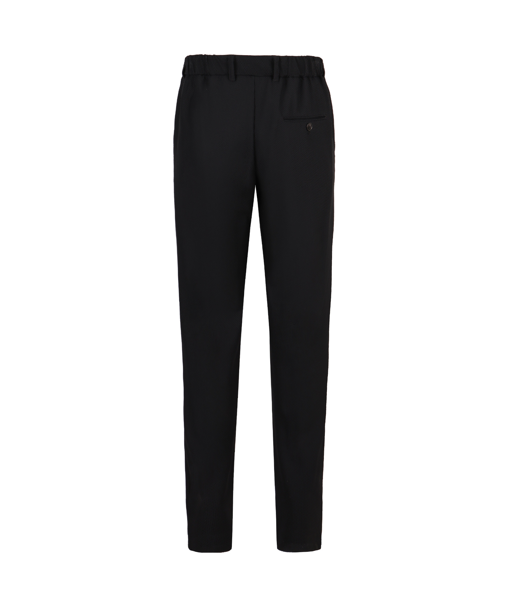 Giorgio Armani Techno Fabric Tailored Trousers In Black