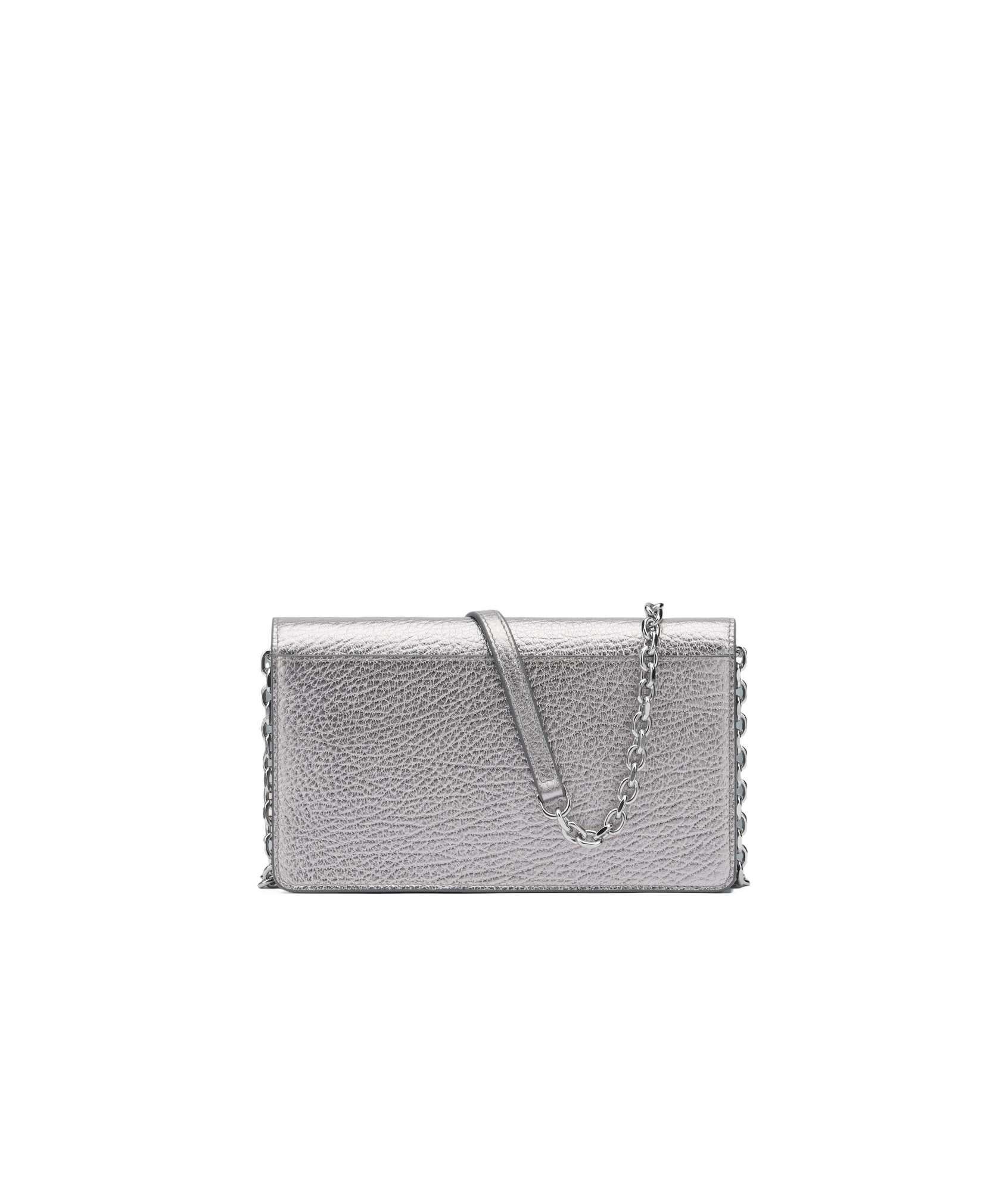 Shop Maison Margiela Four Stitches Chain-strap Wallet In Gray