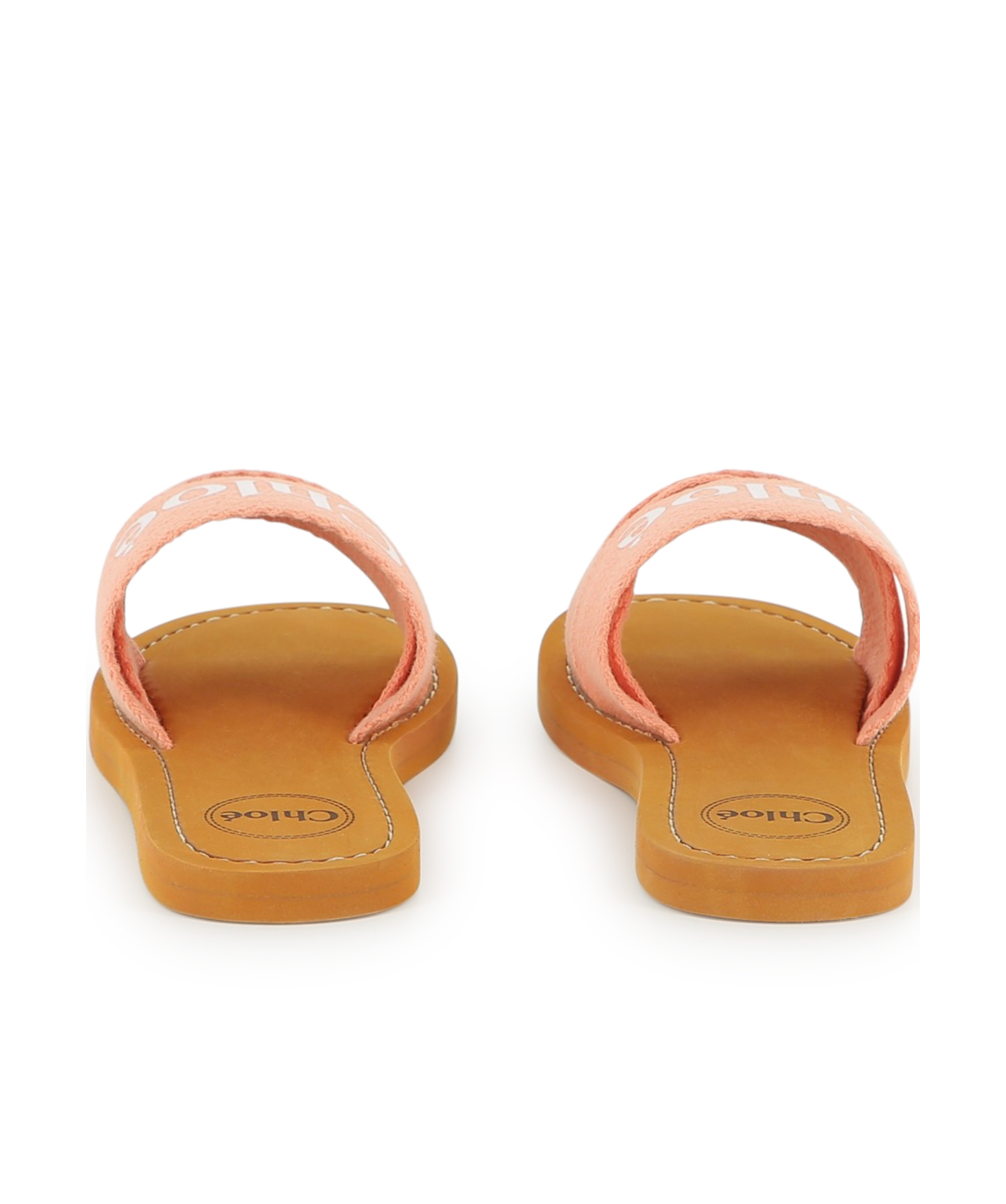 Chloé Logo-print Flip Flops In Pink