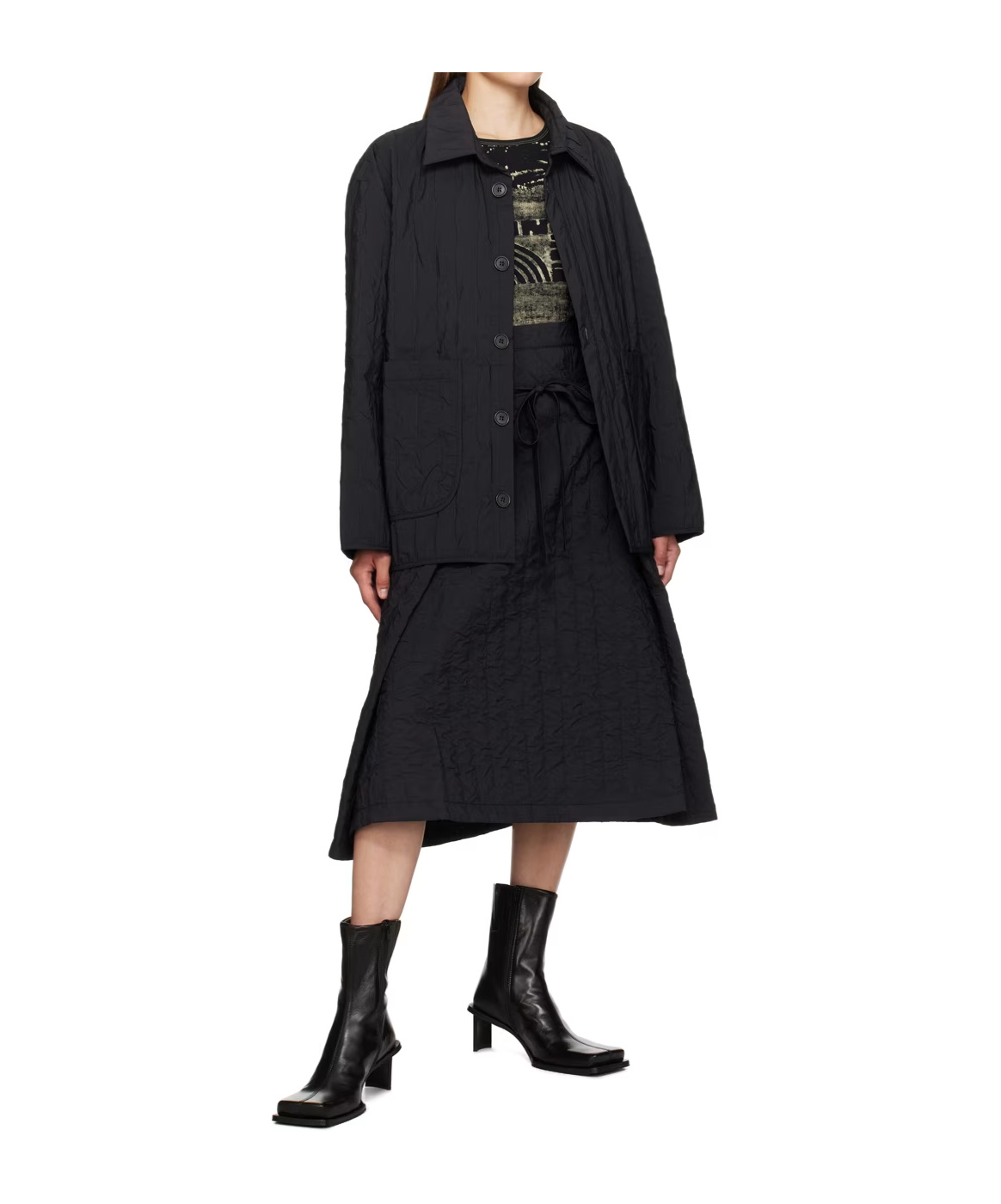 HENRIK VIBSKOV WHEEL PLEATED CASUAL JACKET