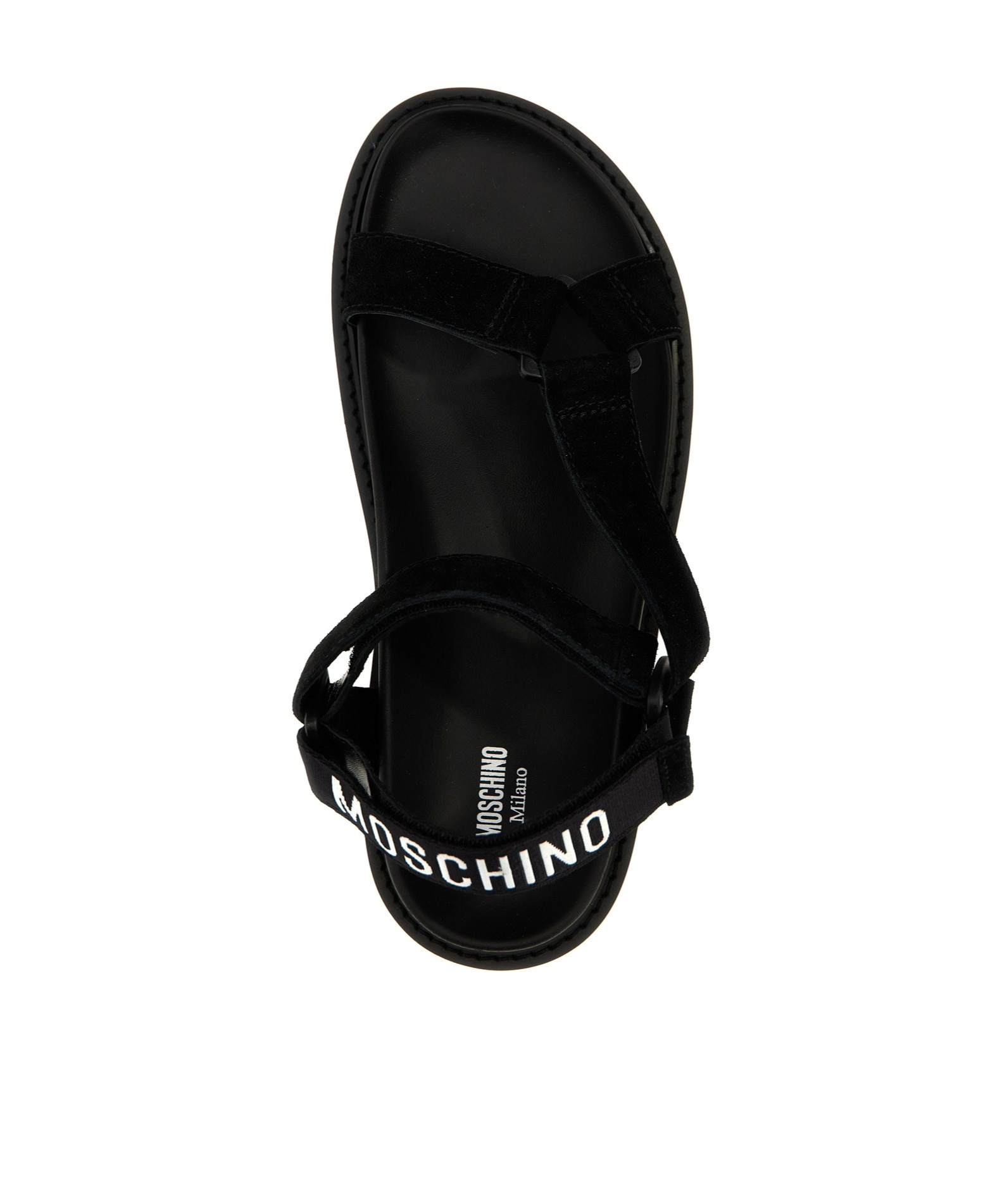 Moschino Couture Sandal With Logo In Black