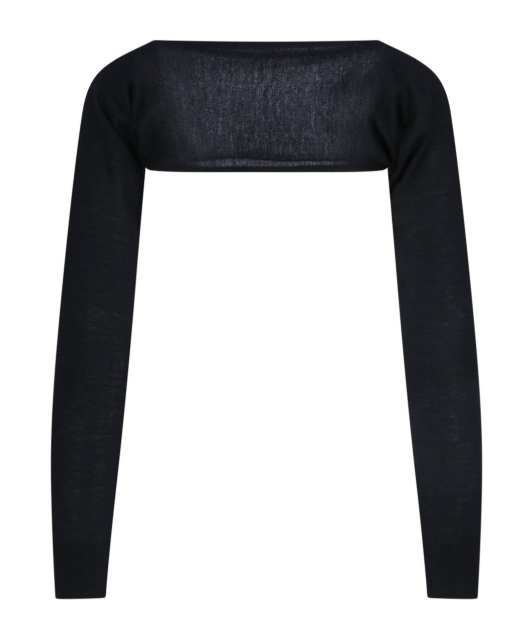 Alaïa Fitted Cashmere Cover-up With Round Neckline In Black