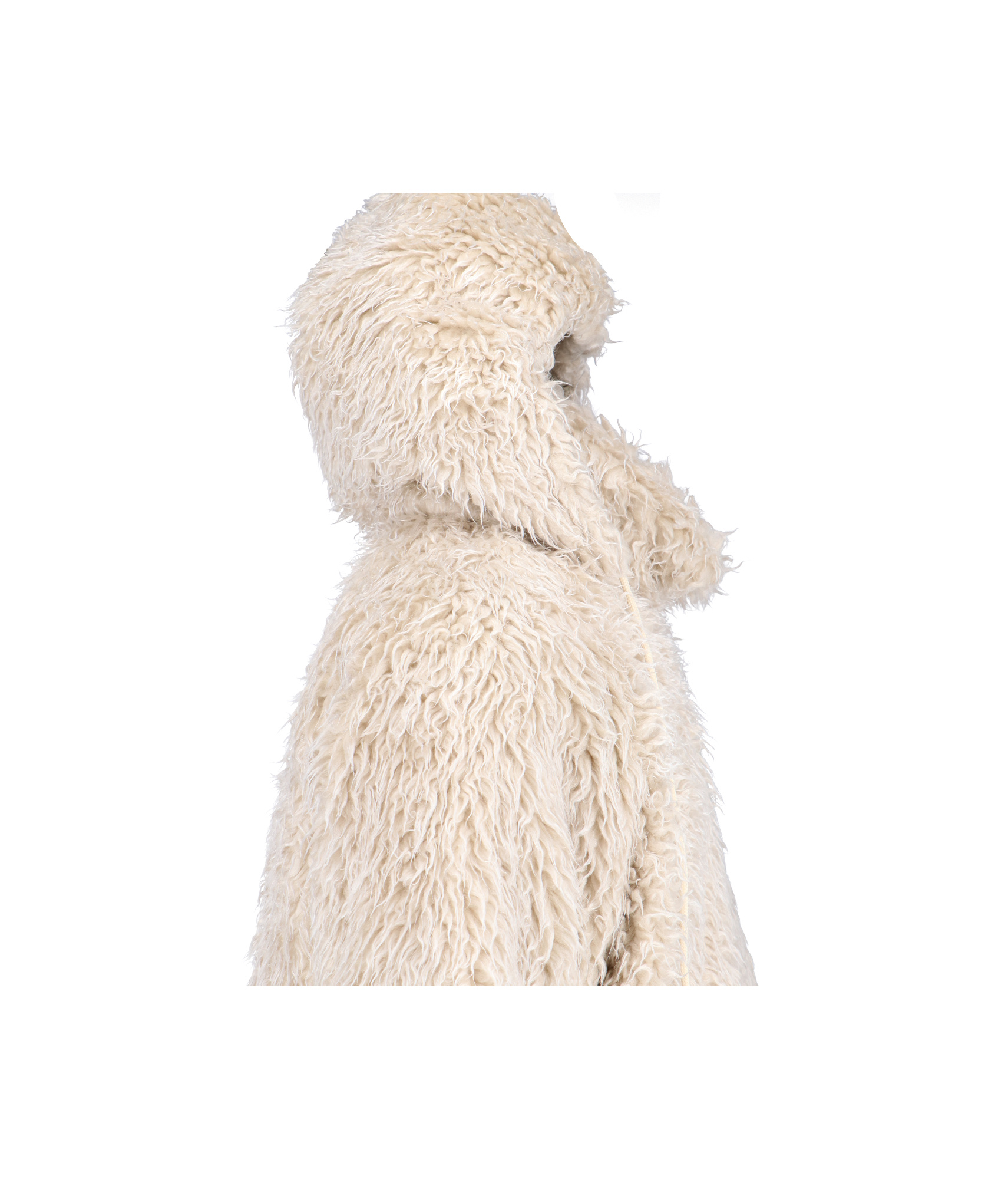 Marni Giacca In Ecopelliccia Con Cappuccio Removibile In Nude