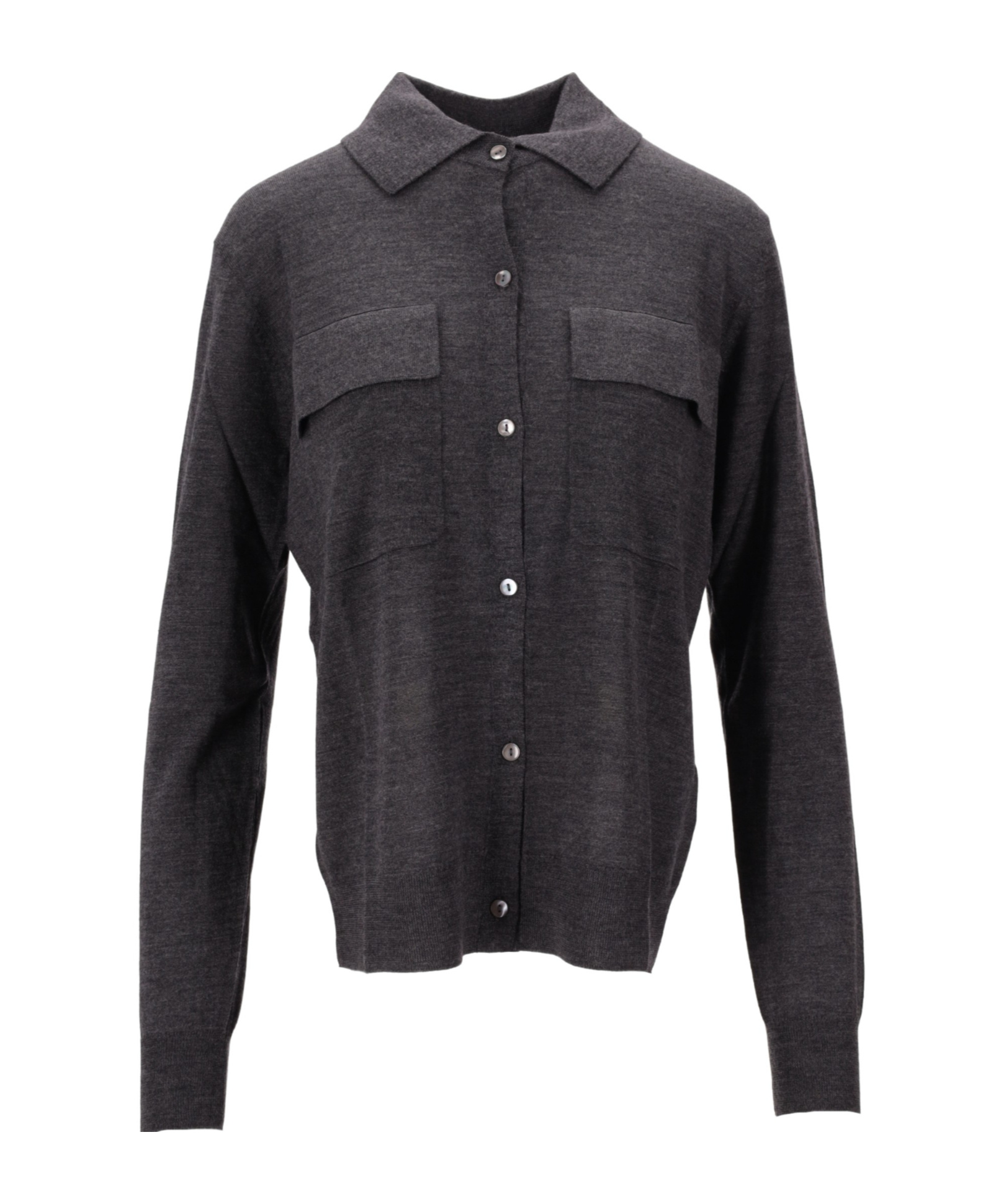 P.a.r.o.s.h Pocket Collared Cardigan In Gray