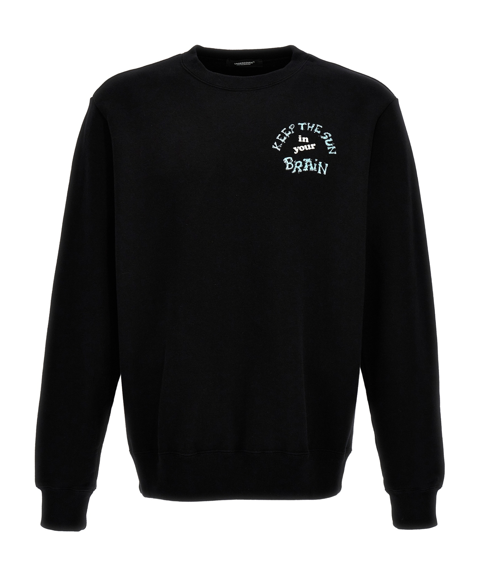 Undercover "sun Brain" Crew Neck Sweatshirt In Black