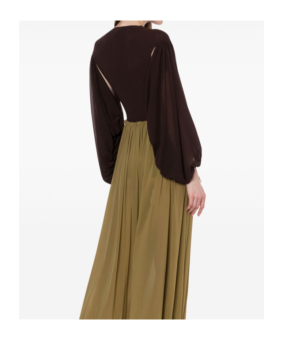 Philosophy Di Lorenzo Serafini Deep V-neck Jumpsuit In Brown